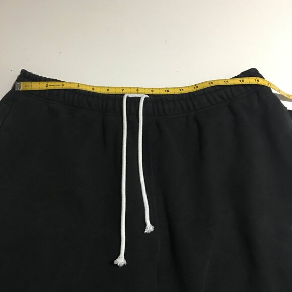 Nike Solo Swoosh Fleece Pants Men Large Black Heavyweight Sweatpants Zip Pockets - Picture 7 of 10